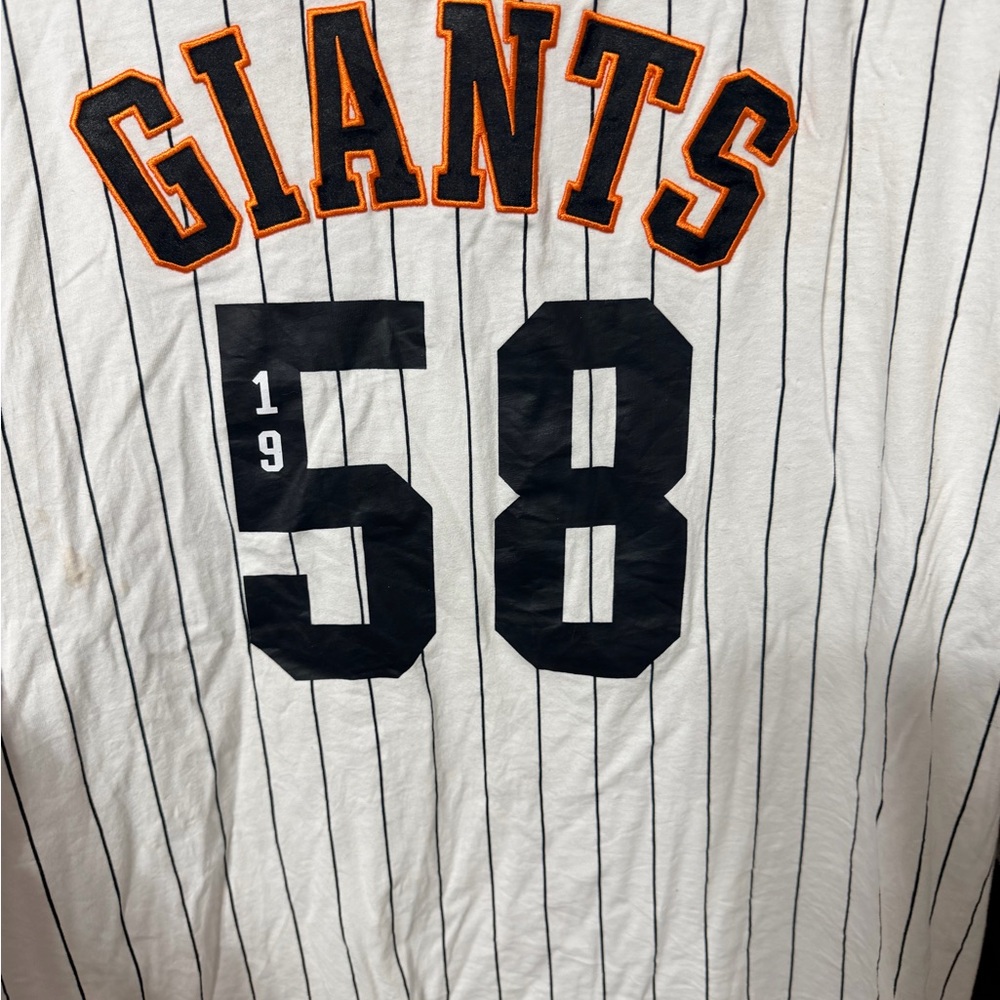 PINK Victoria's Secret GIANTS Striped Jersey